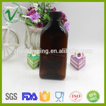 300ml custom made PET pharmaceutical amber plastic bottles with proof cap